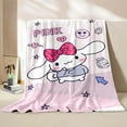 Sanrio Hello Kitty Blanket Cinnamoroll Cartoon Print Flannel Office