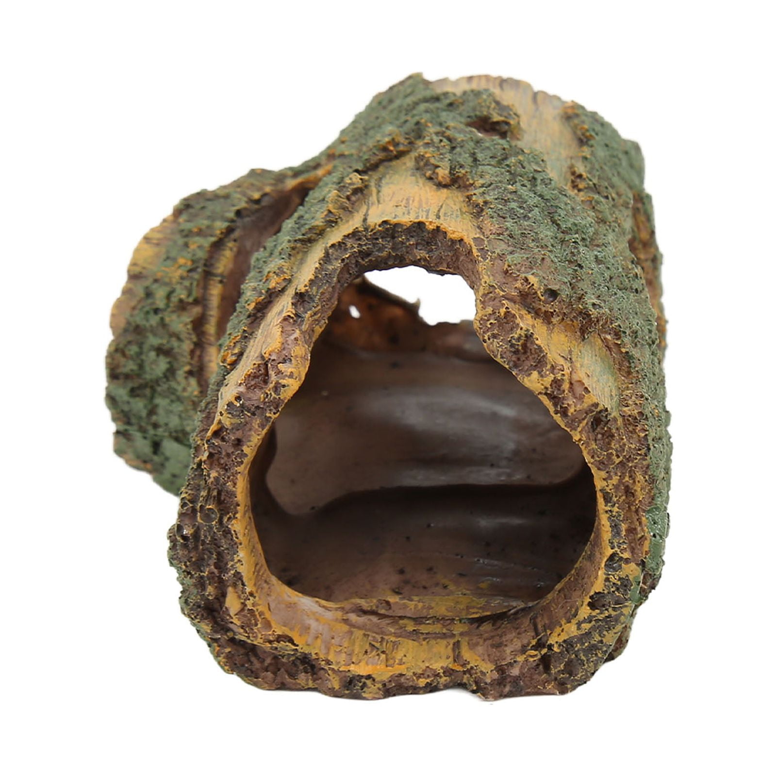 NFTIGB Large Resin Wood Trunk Aquarium Ornament - Artificial Tree Hole Fish Tank Decoration for Aquascaping, Submersible Hideout Cave Decor (8.66 inches / 22 cm)