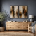 thumbnail image 4 of Framed Canvas Print Neutral Abstract Wall Art Set of 2 Modern Decorative for Living Room Bedroom - 24"x36"x2 BLACK, 4 of 8