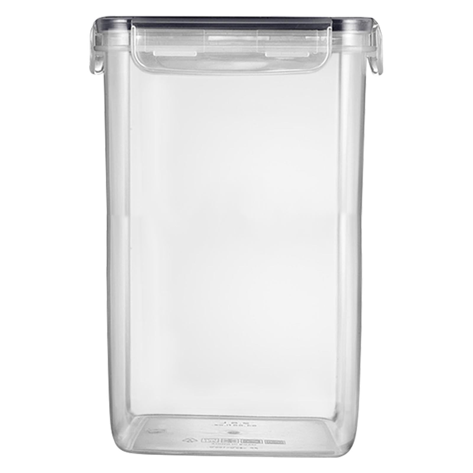 Airtight Food Storage Containers, Kitchen Pantry Organization, Clear Plastic Sealed Jars with Lids, 5 Piece Set for Dry Goods