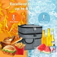 thumbnail image 6 of Tirrinia Insulated Lunch Bag, 17L/ 23 Can Capacity，Oxford Expandable Double Deck Lunch Tote Bag for Women/Men, Leakproof Freezable Cooler Box, 6 of 8
