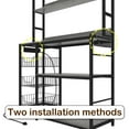 thumbnail image 4 of Chnnmbrn Kitchen Bakers Rack Steel Standard Baker's Rack with Microwave Compatibility with Power Outlet,Gray, 4 of 10