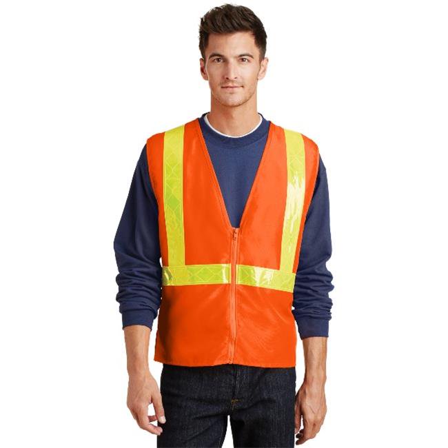 SV01 Mens Enhanced Visibility Vest, Safety Orange & Reflective Large & Extra Large Walmart