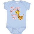 thumbnail image 3 of Inktastic My Brother Loves Me Cute Giraffe Boys or Girls Baby Bodysuit, 3 of 5