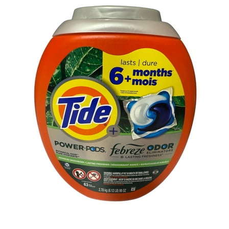 Tide PODS Laundry Detergent Pods, 63 Count, 1 Pack