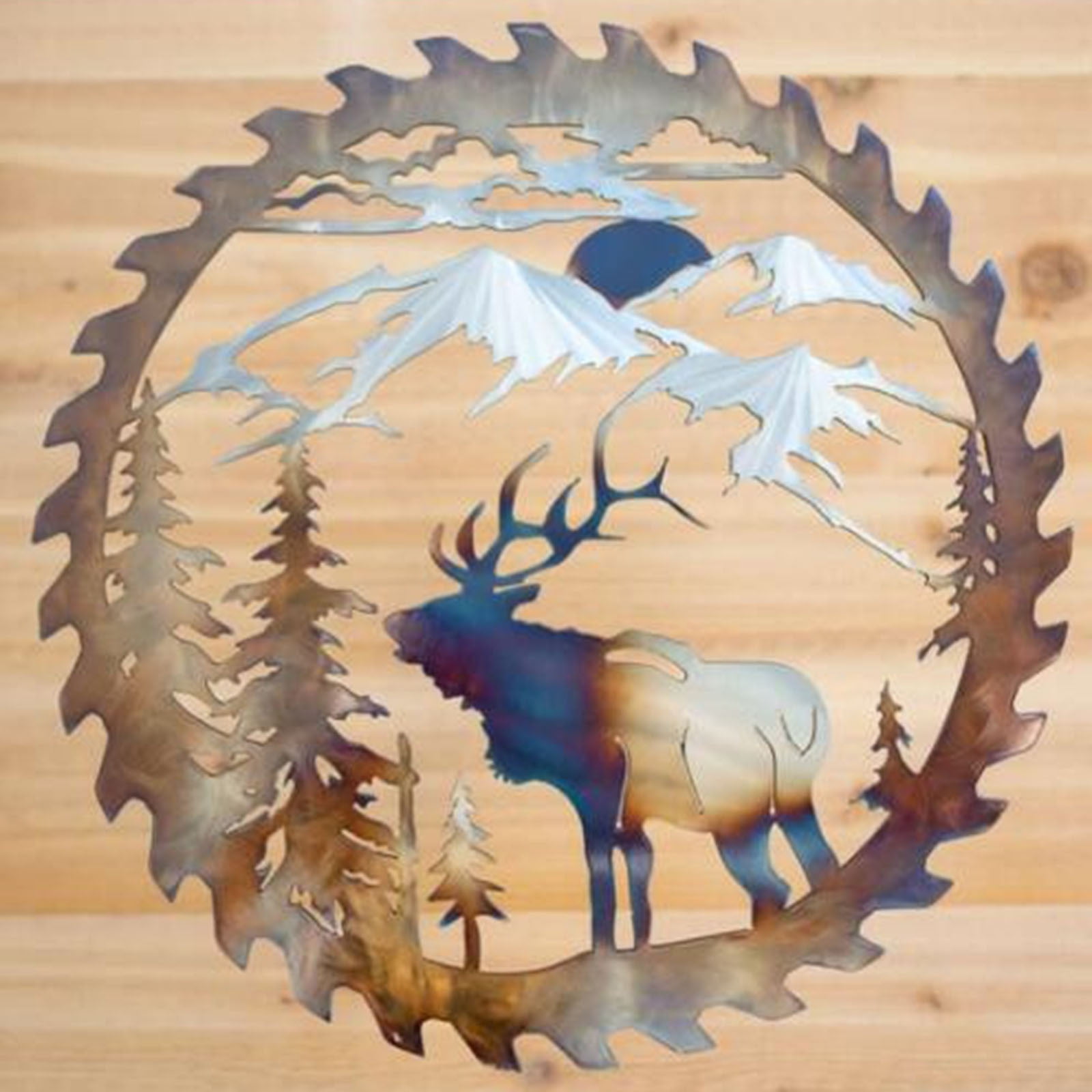 Deer key fob holder metal wall art plasma cut decor chain whitetail gift idea 