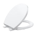 thumbnail image 4 of Toilet Seat – 17" Round with Soft Close Lid – Fits Most Round Seats – Quick-Release – Includes Hardware & Bumpers – Easy Install & Clean – White, 4 of 6