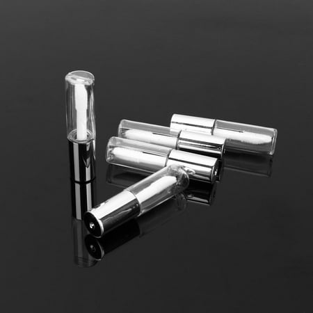 45pcs 1.2ml Silver Mini Lip Gloss Tube Lip Balm Cute Bottle Empty Cosmetic Gloss Container Tube Travel Gloss for Split Charging DIY