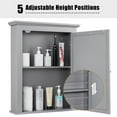 thumbnail image 6 of Giantex Bathroom Medicine Cabinets, Wall Mount Mirrored Storage Cabinets w/Single Door & Adjustable Shelf, Multipurpose Wooden Organizer for Hallway Living Room Bedroom, Gray, 6 of 8