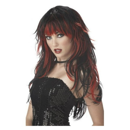 Adult Red And Black Tempting Tresses Wig