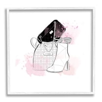 Stupell Industries Stylish Glam Fashion Purses Graphic Art White Framed Art Print Wall Art, Design by Alison Petrie