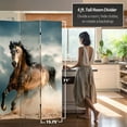 thumbnail image 5 of Oriental Furniture 6 ft. Tall Galloping Horses Canvas Room Divider - 3 Panel, 5 of 7