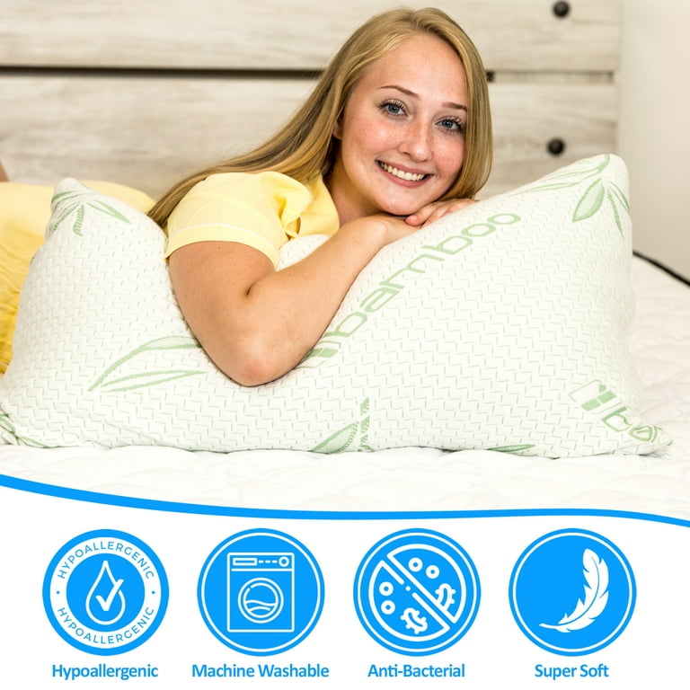 2Pack Xtreme Comforts Pillows for Sleeping - Adjustable Queen Memory Foam  Pillow