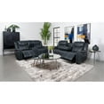 thumbnail image 3 of Pemberly Row 2-piece Faux Leather Upholstered Motion Reclining Sofa Set Blue, 3 of 20