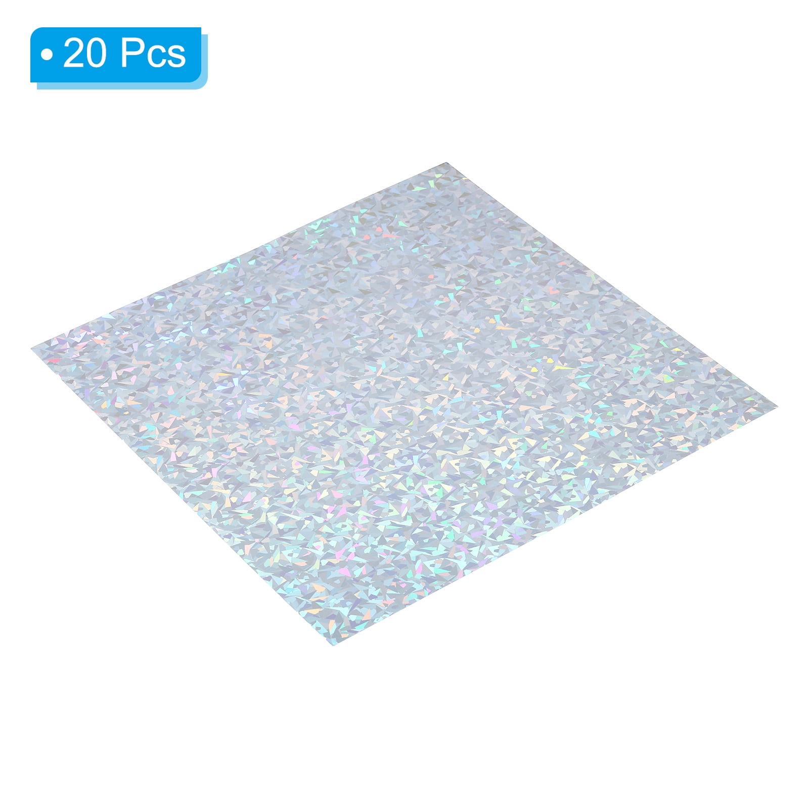 Uxcell 12"x12" Holographic Cardstock, 20 Pack Metallic Iridescent Mirror Paper Foil Board Reflective Sheets, Style 2
