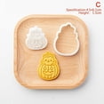 thumbnail image 1 of Halloween Kitten Cookie Mould Ghost Cute Cartoon Kitten Cat Shape Baking Tool, 1 of 4