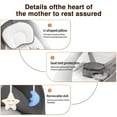 thumbnail image 3 of HAOUUCYIN Baby Swing, Infants Rocker with 5 Swing Speeds, 3 Seat Positions, bluetooth Music, Gray, 3 of 10
