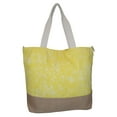 thumbnail image 2 of 101 BEACH Women's Yellow "Ready to Flamingle" Fashion Beach Canvas Tote Bag Handbag, 2 of 4