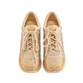 thumbnail image 2 of Lady Couture Jackpot Glitz Fashion Athletic Sneaker On A Spring Look Wedge, Gold. 7, 2 of 5
