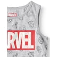 thumbnail image 2 of The Avengers Graphic Muscle Tank & Drawstring French Terry Short, 2pc Outfit Set (Toddler Boys), 2 of 3