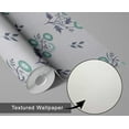 thumbnail image 6 of S4Sassy Botanical Wallpaper - Asian Style Walls Covering, 25 x 120 Self-Adhesive Vinyl Wall Paper, Decorative Wallwrap, Easy DIY Wall Covering For Bedroom, Living Room, Living Spaces - Green, 6 of 9