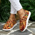 thumbnail image 2 of YOUYEDIAN Loafers for Women Fashion Print Round Toe Casual Slip On Soft Flats Versatile Outdoor Platform Canvas Walking Shoes, 2 of 4