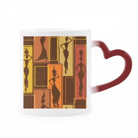 

Africa Aboriginal Women LadyArt Heat Sensitive Mug Red Color Changing Stoneware Cup