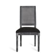 thumbnail image 3 of Dining chair 2-piece rubberwood set with French country charm, cane backrest, upholstered seats, 300-lb capacity, 3 of 14