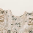 thumbnail image 4 of Vestido YOUNGER TREE para niños pequeños, bohemio, lino, manga con volantes, 46 cm, 4 of 7