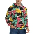 thumbnail image 2 of Naloa Angry Shark Pattern Men's Casual Hooded Collar Drawstring Hoodies Pullover Sweatshirts Casual Long Sleeve Shirts-XX-Large, 2 of 7