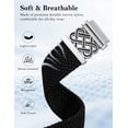 thumbnail image 3 of Wearlizer 20mm Magnetic Braided Nylon Band Compatible with Garmin Vivoactive 6/5/3, Venu Sq 2, Forerunner 165/55/245, Stretchy Celtic Knot Elastic Watch Band with Quick Release for Women Men, 3 of 6