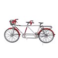 thumbnail image 2 of Tandem Mini Bicycle Model, Alloy Bike Model Exquisite Workmanship Alloy Material Mini design  For Gifts For Desktop Decorations For  Office, 2 of 8