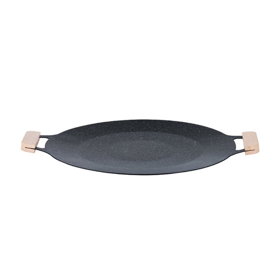 OIUR Korean Style BBQ Grill Pan for Stove Top Large Camping Baking Frying Pan Cast Iron Multipurpose Griddle for Cooking Lovers