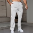 thumbnail image 2 of XIYON Men's Casual Pants Jacquard Drawstring Loose Casual Solid Color Pockets Sports Pants Men Trousers Relaxed Fit, 2 of 5