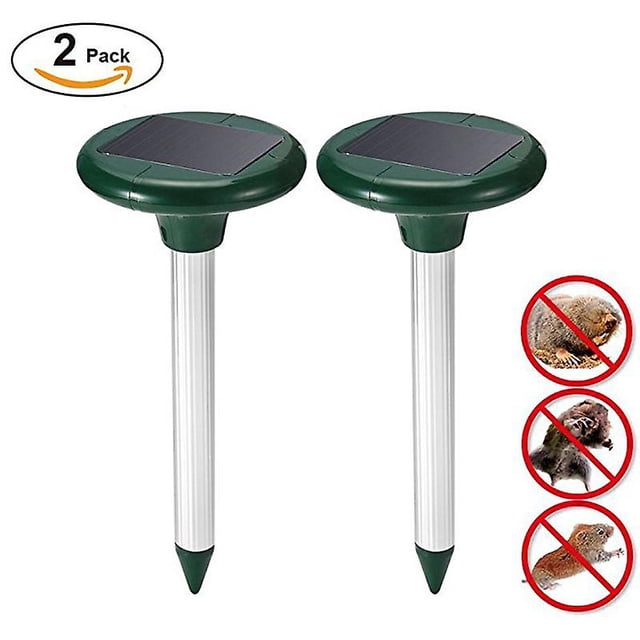 Repelente solar ultrasónico TANGJMXG 2 piezas de topo solar Control de topos