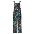 thumbnail image 5 of successthop Jumpsuits for Women Casual Loose Sleeveless Overalls Spaghetti Strap Wide Leg Floral One Piece with Pockets, 5 of 5