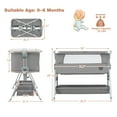 Babyjoy Bedside Sleeper Portable & Adjustable Baby Crib for