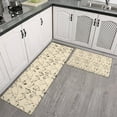 thumbnail image 2 of Beige Chicken Sketch Pattern Kitchen Rugs Sets Of 2,Anti Fatigue Kitchen Mat Rugs Non Slip Washable,Decorative Kitchen Floor Mats for Kitchen,Sink,Laundry,17"x30"+17"x47", 2 of 7