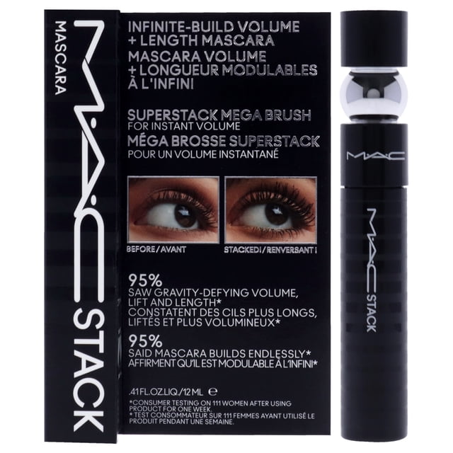 MAC Stack Mascara Superstack Macro Brush de MAC para mujer - 0.41 oz Mascara