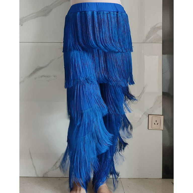 Fringe Dance Competition Exercise Fitness Party Pants Clothes Trousers