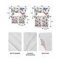 thumbnail image 5 of Colorful Butterfly Swag Kitchen Curtains Sets for Windows 24 Inch Length, Elegant Pastoral Butterflies Watercolor Short Window Curtain Panels Swags Valances and Tiers 3 Piece Set for Cafe/Dining Room, 5 of 5