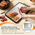 thumbnail image 6 of Stainless Steel Cutting Board,Double Sided Steel Cutting Boards for kitchen,Stainless Steel/Wheat straw pp Large Board for meat,non toxic Chopping,16 * 11 Inch,Dishwasher Safe, 6 of 8