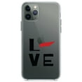 thumbnail image 1 of DistinctInk Clear Shockproof Hybrid Case for iPhone 12 Pro MAX (6.7" Screen) - TPU Bumper Acrylic Back Tempered Glass Screen Protector - Tennessee - Love Black & Red, 1 of 2