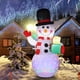 thumbnail image 2 of Muñeco de nieve inflable con luces LED, Papá Noel, bomba de aire, juguete luminoso gigante, decoración navideña para jardín, decoración para fiestas al aire libre, regalo para niños, 2 of 5
