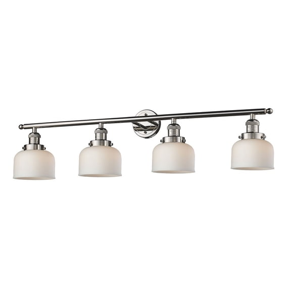 Innovations 215-PN-G71-LED Large Bell 4 Light Bath Vanity Light part of the Franklin Restoration Collection, Polished Nickel