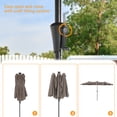 thumbnail image 3 of ACEGOSES 13x7.2Ft Large LED Double-Sided Rectangular Outdoor Patio Market Umbrella with Crank, Solar Panel, Taupe, 3 of 7