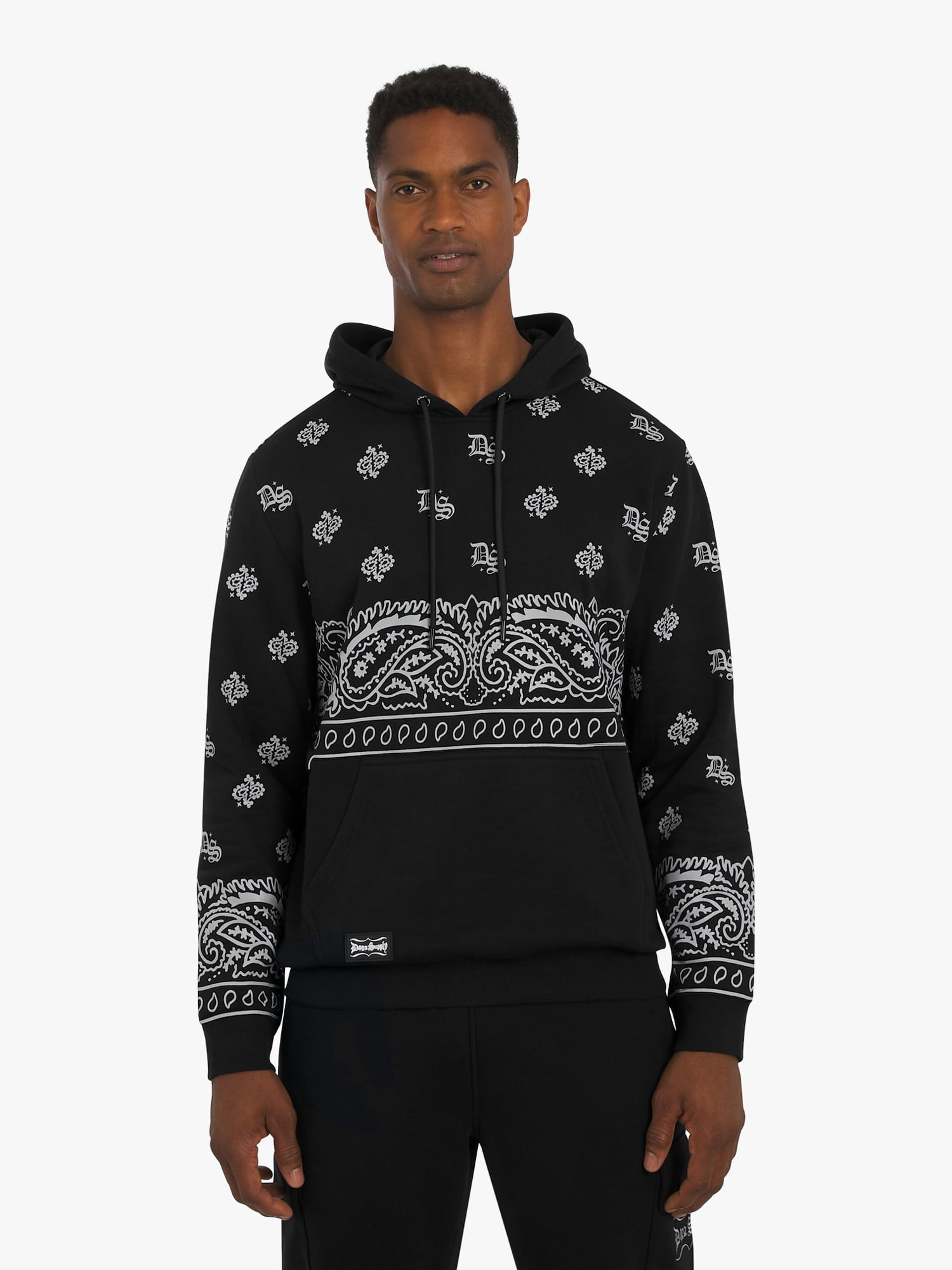 SLDO. ブラック フーディ XXL Dogg Supply by Snoop Dogg All-Gender Young Men's and Women's Panel