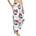 thumbnail image 2 of Uemuo Cute Poodle Dog Pattern Women's Wide Leg Palazzo Lounge Pants with Pockets Light Weight Loose Comfy Casual Pajama Pants-Large, 2 of 9