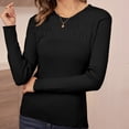 thumbnail image 2 of Grace Karin Women's Crewneck Pullover Sweater Long Sleeve Lightweight Sweater High Stretchy Slim Fit Jumper Tops, 2 of 8