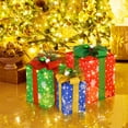 thumbnail image 1 of Costway 3 PCS Christmas Gift Box Decoration Indoor Outdoor with 52 Pre-lit LED Lights, 1 of 10